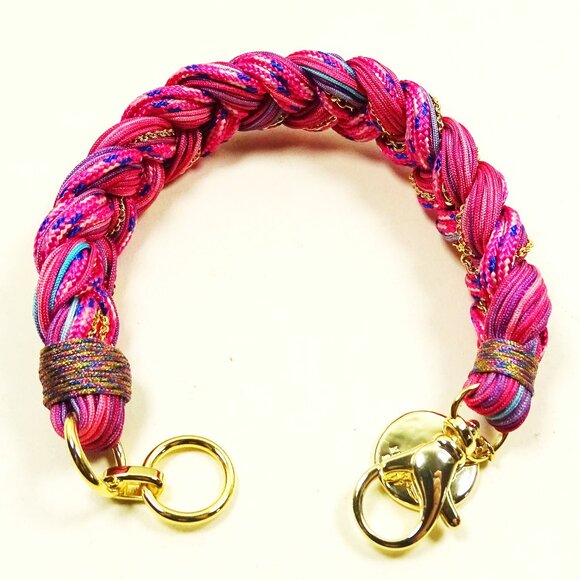 KENDRA SCOTT Masie Gold Plated Braided Cord Bracelet in Pink Mix - Picture 4 of 6